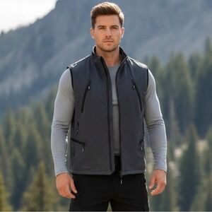 NWT FREE SOLDIER Reversible Golf Vest Gray Softshell Windproof Lightweight Mediu